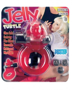 Эрекционное кольцо - Jelly Turtle Cockring, красный