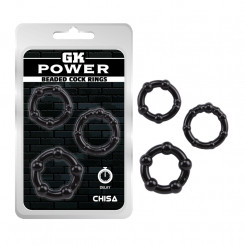 Ерекційні кільця - GK Power Beaded Cock Rings Black