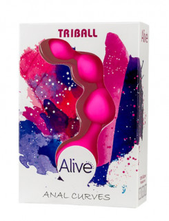 Анальные шарики - Triball Anal Curves Alive Pink