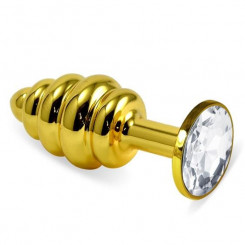 Анальна пробка - Gold Spiral Plug Clear