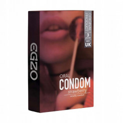 Оральні презервативи - EGZO Oral Condom Strawberry, 3 шт.