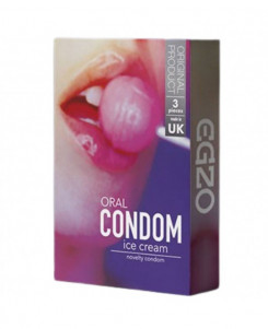 Оральні презервативи - EGZO Oral Condom Ice Cream, 3 шт.