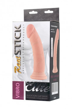 RealStick Elite Suction cup based vibrator, 7 speeds, TPR, 20 cm, 3xAAA