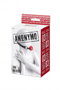 Кляп - Anonymo gag, ABS plastic, red, 64 cm