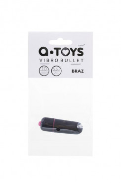 Вібропуля - Vibro bullet A-Toys Braz ABS plastic, black, 5.5 cm, O 1.7 cm
