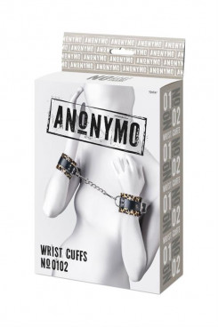 Наручники - Anonymo handcuffs, PU leather, print, 19.5 cm