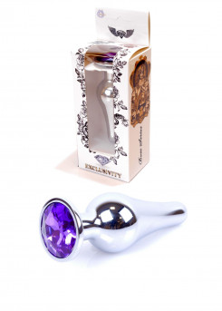 Анальна пробка - Jewellery Silver BUTT PLUG Purple