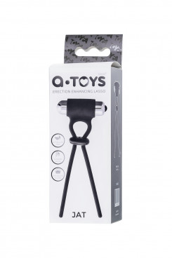 Ерекційна петля - A-Toys Erection enhancing lasso Jat , black, silicone, 14cm