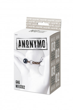 Кляп Anonymo, ABS пластик, чорний, 64 см