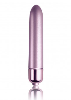 Вибропуля Rocks Off RO-90mm Touch of Velvet Soft Lilac матовая, 10 режимов работы, на батарейке