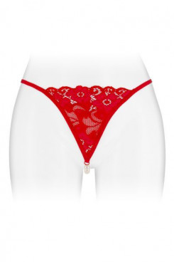 Трусики-стринги с жемчужной ниткой Fashion Secret VENUSINA Red