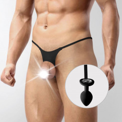 Мужские трусы XS-2XL с силиконовой анальной пробкой Art of Sex -  Joni plug panties size L Black