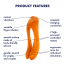 Вибратор на палец Satisfyer Candy Cane цвет: оранжевый Satisfyer (Германия) - [Фото 2]