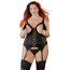 Корсет з підв'язками для панчіх - 2632187 Cottelli Collection Basque Black - [Фото 4]