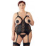 Корсет з підв'язками для панчіх - 2632187 Cottelli Collection Basque Black - [Фото 6]