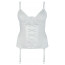 Корсет з підв'язками для панчіх - 2632438 Cottelli Collection Basque White - [Фото 6]