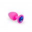 Анальная пробка, Pink Silicone Sapphire, M - [Фото 1]