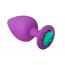 Анальная пробка, Purple Silicone Emerald, M - [Фото 1]