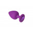 Анальная пробка, Purple Silicone Amethyst, S - [Фото 1]