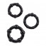 Набор эрекционных колец Beaded Cock Rings, Black - [Фото 1]