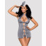 Эротический костюм стюардессы Obsessive Stewardess 3 pcs costume grey S/M (мятая упаковка!!!) - [Фото 1]