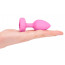 Vibrating Heart Plug S/M Pink - [Фото 5]