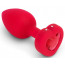 Vibrating Heart Plug M/L Red - [Фото 3]