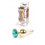 Анальна пробка - Jewellery Gold Butt Plug Green - [Фото 1]