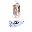 Анальна пробка - Jewellery Silver Butt Plug Clear - [Фото 1]