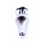 Анальна пробка - Jewellery Silver Butt Plug Clear - [Фото 5]