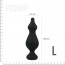 Анальная пробка Adrien Lastic Amuse Big Black (L) с двумя переходами, макс. диаметр 4,4см - [Фото 1]