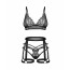 Комплект Obsessive Blomentis 3-pcs set XL/2XL - [Фото 3]