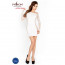 Бодистокинг Passion BS025 white, платье-сетка, спущенное плечо, длинный рукав - [Фото 1]