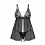 Пеньюар и трусики Obsessive Blomentis babydoll & thong M/L - [Фото 3]