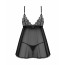 Пеньюар и трусики Obsessive Blomentis babydoll & thong M/L - [Фото 4]
