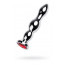 Silver anal plug TOYFA Metal with red round-shaped gem, length 12,2 cm, diameter 2-2,5 cm, weight 14 - [Фото 1]
