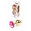 Анальная пробка - Jewellery Gold Plug Pink - [Фото 1]