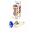 Анальная пробка - Jewellery Gold Plug Dark Blue - [Фото 1]