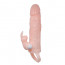 Насадка на член - Brave Men Vibro Penis Sleeve Flesh with Bunny - [Фото 2]