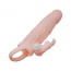 Насадка на член - Brave Men Vibro Penis Sleeve Flesh with Bunny - [Фото 3]