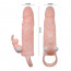 Насадка на член - Brave Men Vibro Penis Sleeve Flesh with Bunny - [Фото 5]