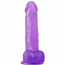 Фалоімітатор з мошонкою - Jelly Studs Crystal Dildo Large Purple - [Фото 2]