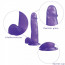 Фалоімітатор з мошонкою - Jelly Studs Crystal Dildo Large Purple - [Фото 4]