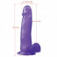 Фалоімітатор з мошонкою - Jelly Studs Crystal Dildo Large Purple - [Фото 5]