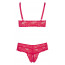 Комплект белья - Bra and Crotchless String - red - [Фото 2]