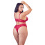 Комплект белья - Bra and Crotchless String - red - [Фото 3]