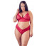 Комплект белья - Bra and Crotchless String - red - [Фото 6]