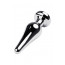 Silver anal plug TOYFA Metal with white round-shaped gem, length 9 cm, diameter 1,5-4 cm, weight 205 - [Фото 6]
