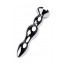 Silver anal plug TOYFA Metal with red round-shaped gem, length 12,2 cm, diameter 2-2,5 cm, weight 14 - [Фото 3]