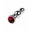 Silver anal plug TOYFA Metal with red round-shaped gem, length 12,2 cm, diameter 2-2,5 cm, weight 14 - [Фото 5]